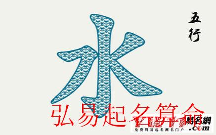 非常多好友八字五行缺水或喜用神为水,必要找五行属水的字来取名,可